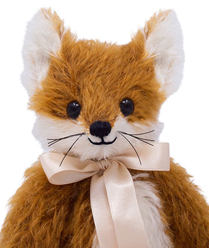 Merrytrought Freddy Fox Mohair rotbraun 23 cm handgefertigt FFU9 - für Kinder und Sammler ab 3 Jahre
